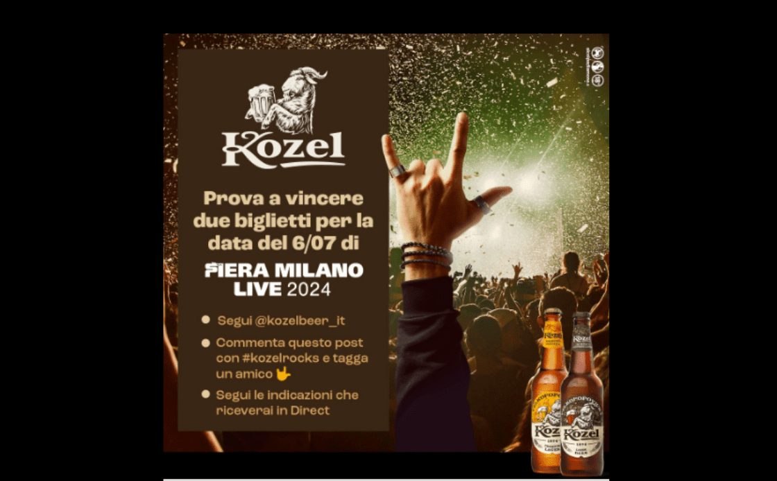 concorso kozel ti porta a fiera milano live