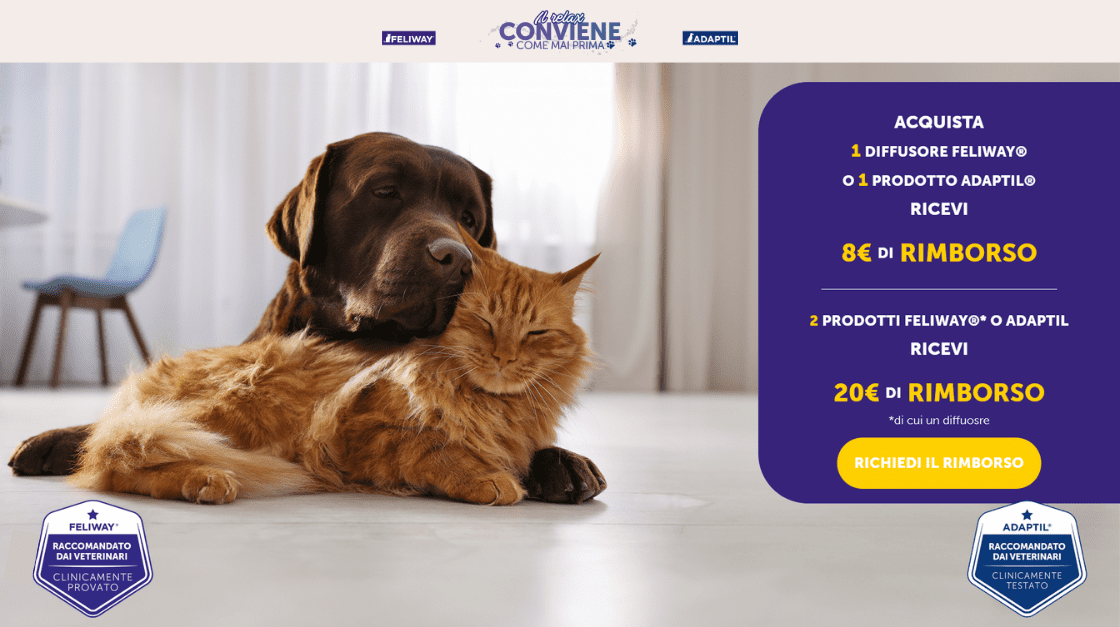 cashback Feliway e adaptil