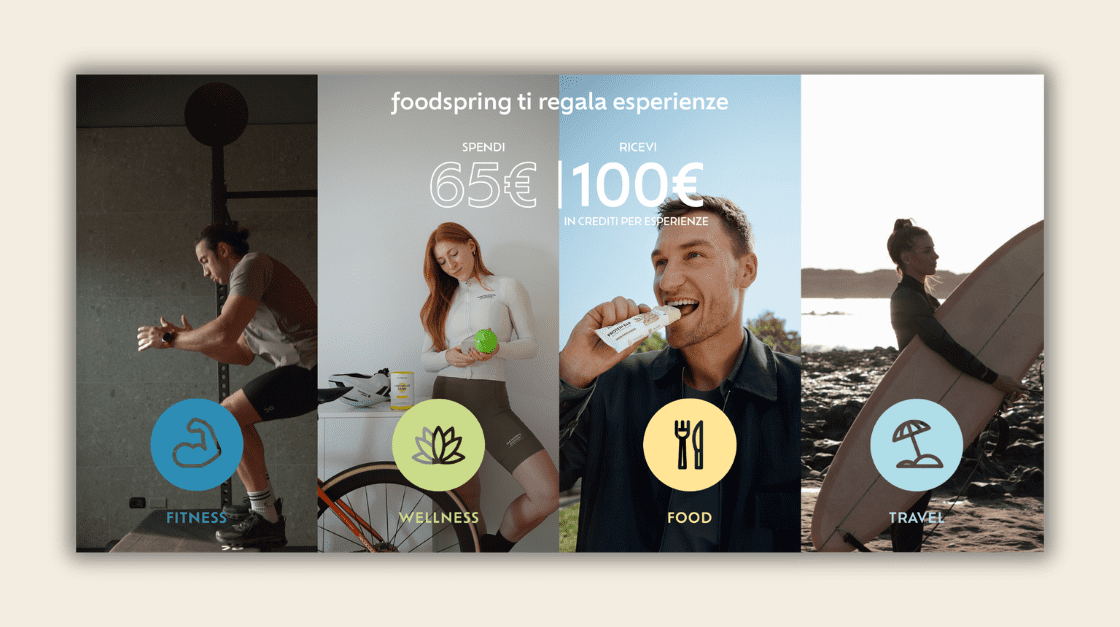 foodspring ti regala esperienze