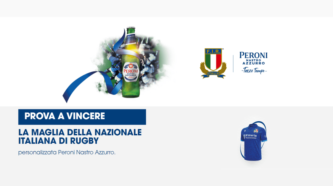 CON PERONI NASTRO AZZURRO VINCI LA MAGLIA DELLA NAZIONALE ITALIANA DI RUGBY